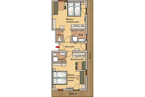 Skizze - Appartement 3+4